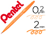 MARCADOR PENTEL BRUSH SIGN PEN COR LARANJA