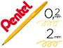 MARCADOR PENTEL BRUSH SIGN PEN COR AMARELO