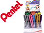 EXPOSITOR PENTEL BRUSH SIGN PEN COM 75 UNIDADES