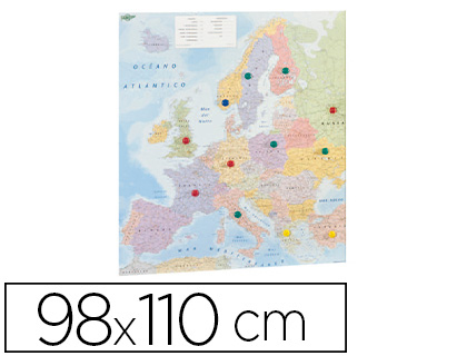 Mapa parede faibo espanha e portugal plastificiado enrola