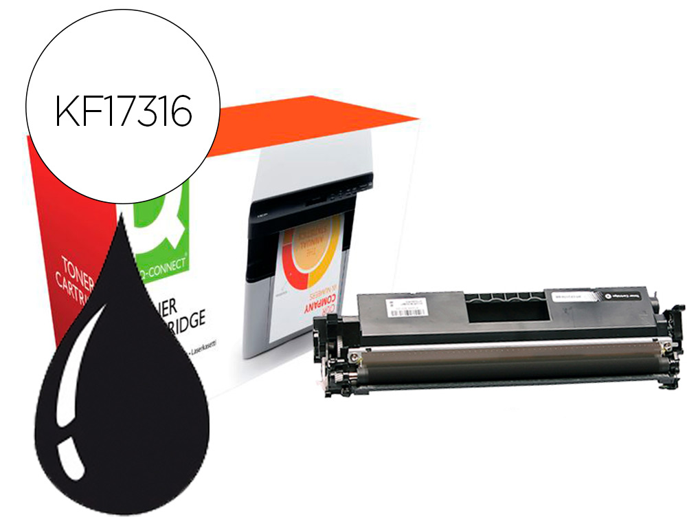 Toner q-connect compatible hp cf217a laserjet pro m102 / m130 negro