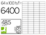 ETIQUETA ADESIVA Q-CONNECT KF11207 FORMATO 48,5X16