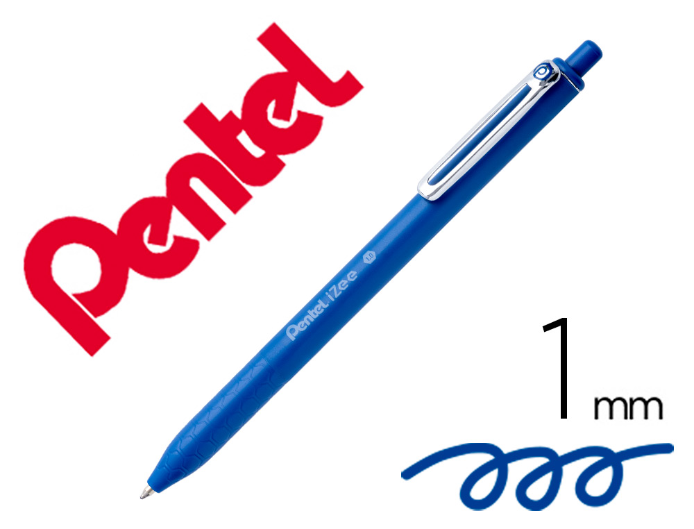 ESFEROGRAFICA PENTEL IZEE PONTA DE 1,0MM RETRATIL COR AZUL
