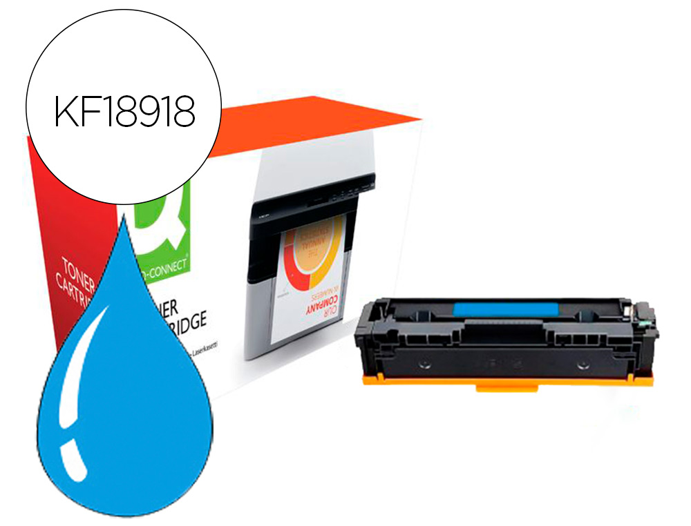 Toner compatible q-connect canon lbp611c i-sensys lbp610 cian alto rendimiento 2200 paginas