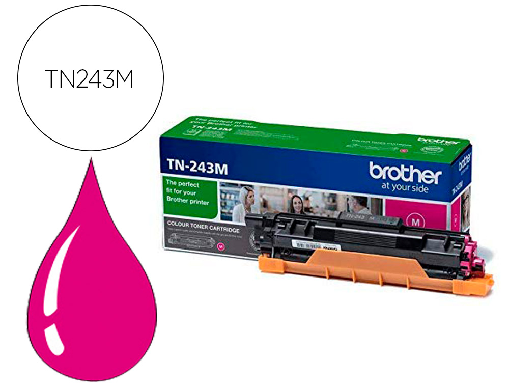 Toner brother tn243m dcp-l3510cdw / hl- l3270cdw / mfc-l3710cw magenta 1000 paginas