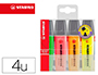 MARCADOR FLUORESCENTE STABILO BOSS 70 ESTOJO DE 4 