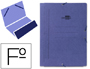 PASTA DE ELASTICOS LIDERPAPEL FOLIO COM BOLSA AZUL
