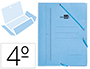 PASTA DE ELASTICOS LIDERPAPEL QUARTO COM ABAS AZUL