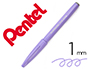 MARCADOR PENTEL BRUSH SIGN PEN COR VIOLETA AZULADO