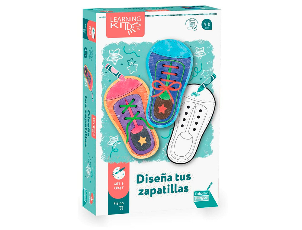 Juego educativo falomir diseña tus zapatillas motricidad fina