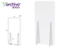 PANTALLA DE PROTECCION ARCHIVO 2000 DE PIE METACRILATO TRANSPARENTE 750X1400 MM
