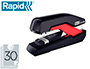 AGRAFADOR RAPID SO30C PLASTICO PRETO/VERMELHO CAPA