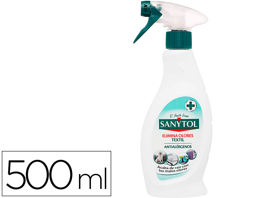 ALBERT MASRAMON VENDRELL  QUITAOLOR DESINFECTANTE SANYTOL PARA TEXTIL CON  PULVERIZADOR BOTE DE 500 ML