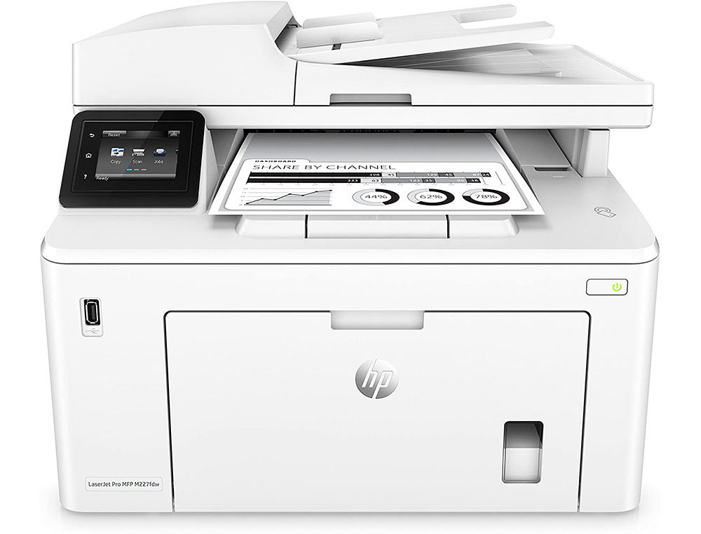 EQUIPO MULTIFUNCION HP LASERJET PRO MFP M227FDW DUPLEX WIFI 28 PPM BANDEJA 250 HOJAS ESCANER