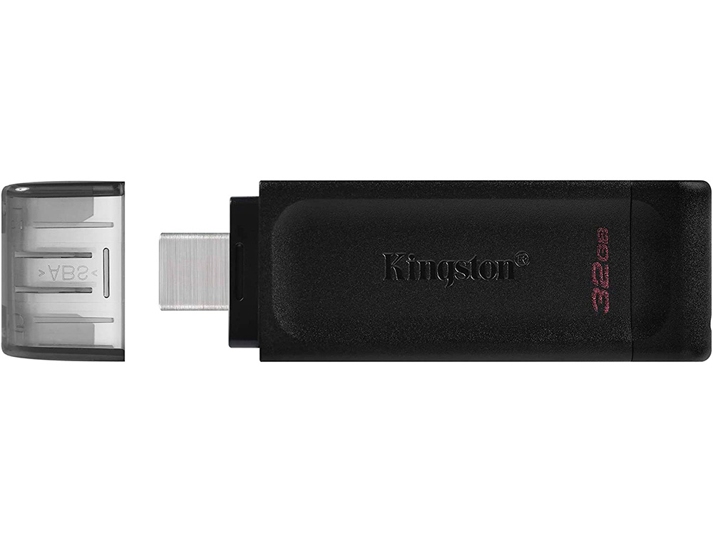 MEMORIA KINGSTON DATA TRAVELER 70 TIPO C 32 GB COLOR NEGRO