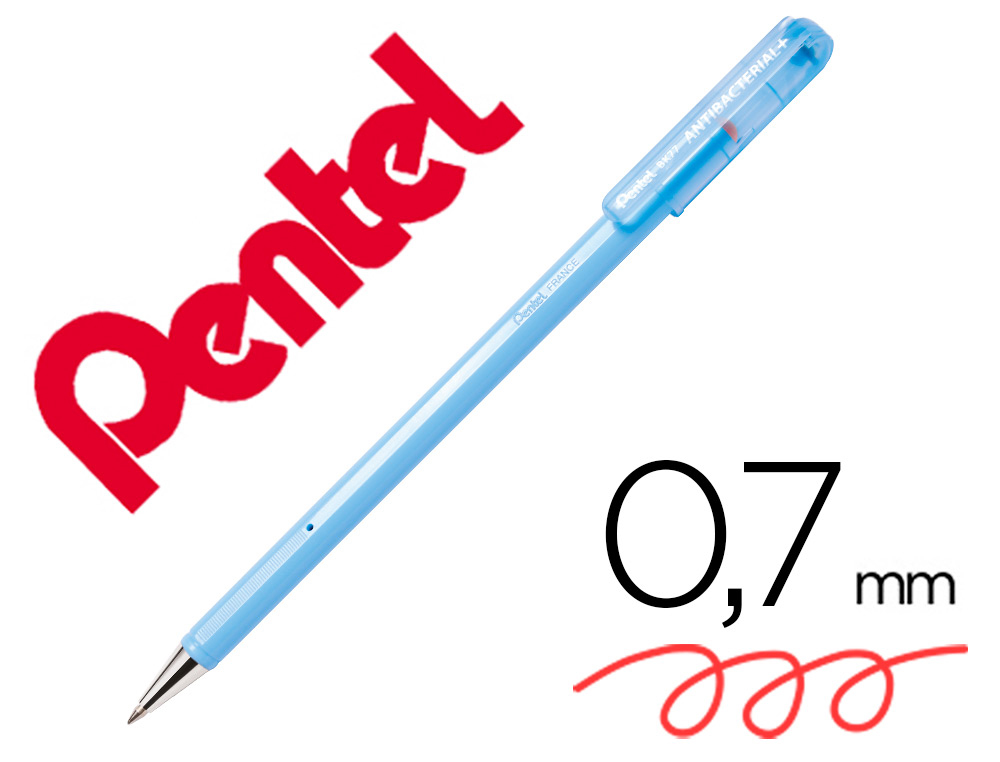 ESFEROGRAFICA PENTEL BK77 ANTIBACTERIAL VERMELHO