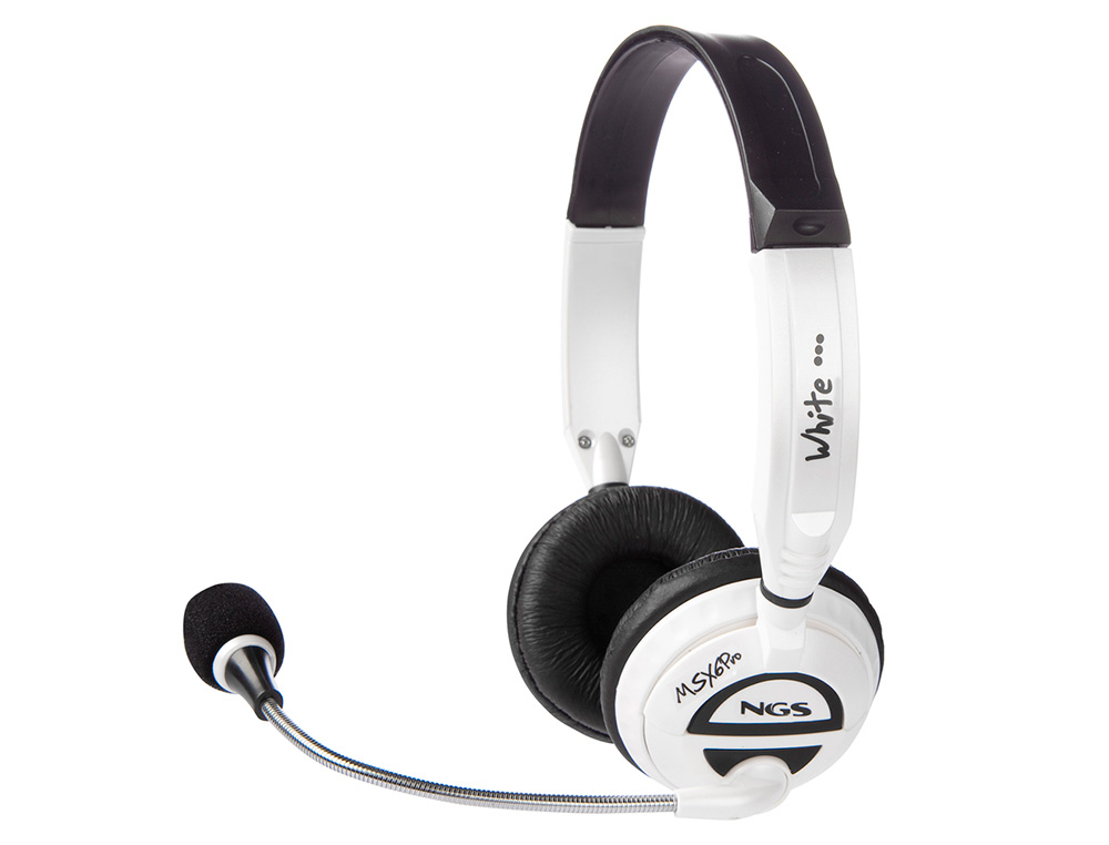 AURICULAR NGS HEADSET MSX6 PRO CON MICROFONO DIADEMA AJUSTABLE JACK 3,5 MM Y CONTROL DE VOLUMEN