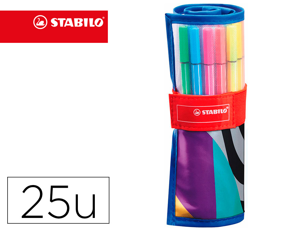 ROTULADOR STABILO PUNTA DE FIBRA POINT 88 ZEBRUI ESTUCHE DE 20 UNIDADES  COLORES SURTIDOS