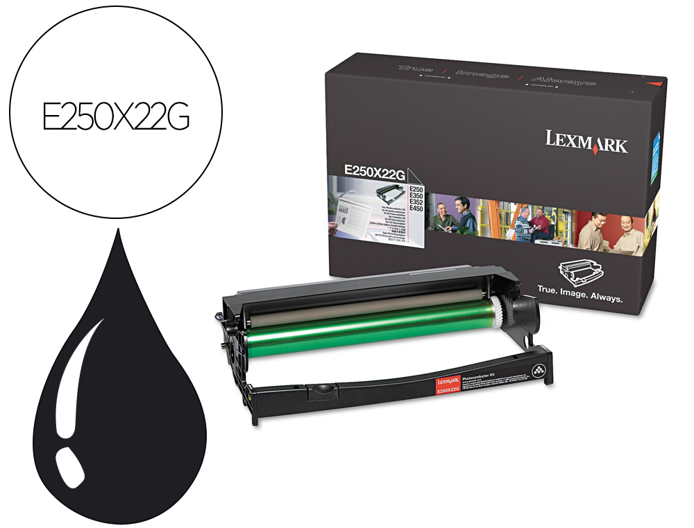 Tambor lexmark e250x22g e250 / e350 / e352 / e450 negro 30000 paginas