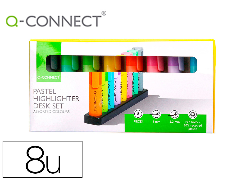 Rotuladores Pastel Q-connect Pack 6 Colores suaves