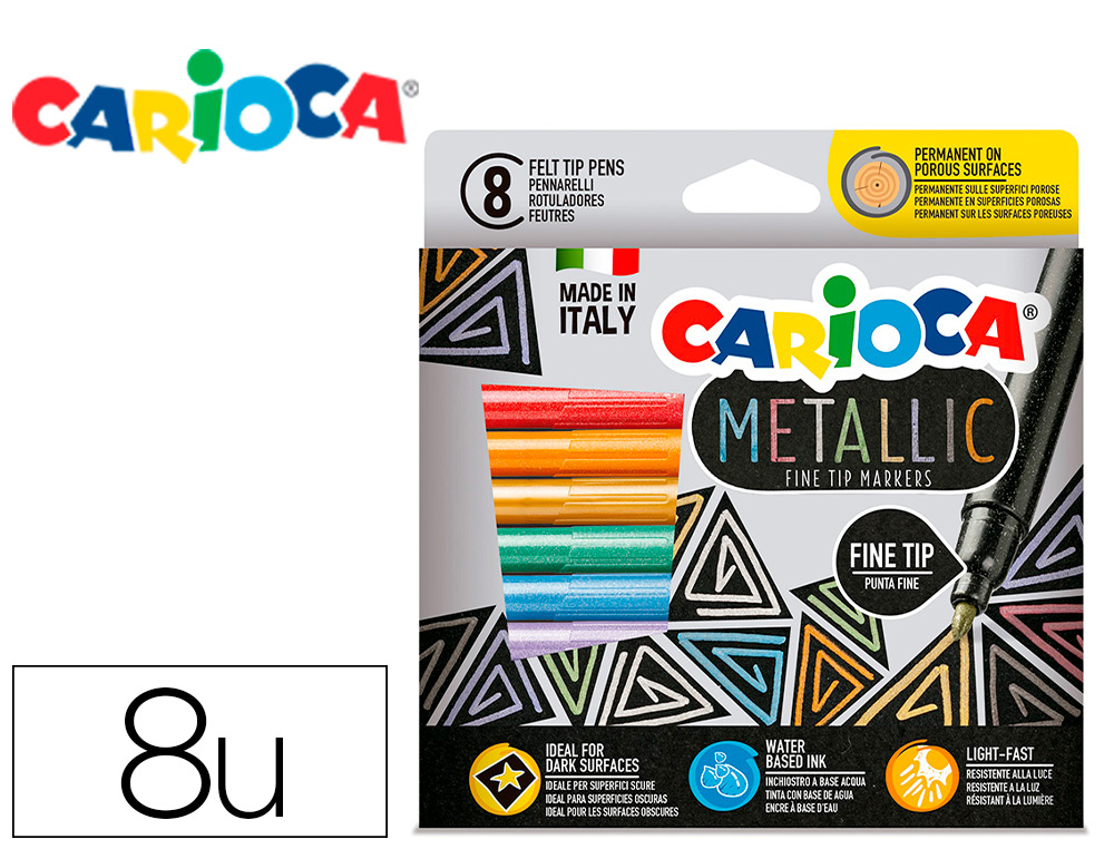 METALLIC MARKER Pack escolar 24 rotuladores colores surtidos