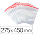 BOLSA PLASTICO AUTOCIERRE Q-CONNECT 275X450 MM PAQUETE DE 100 UNIDADES