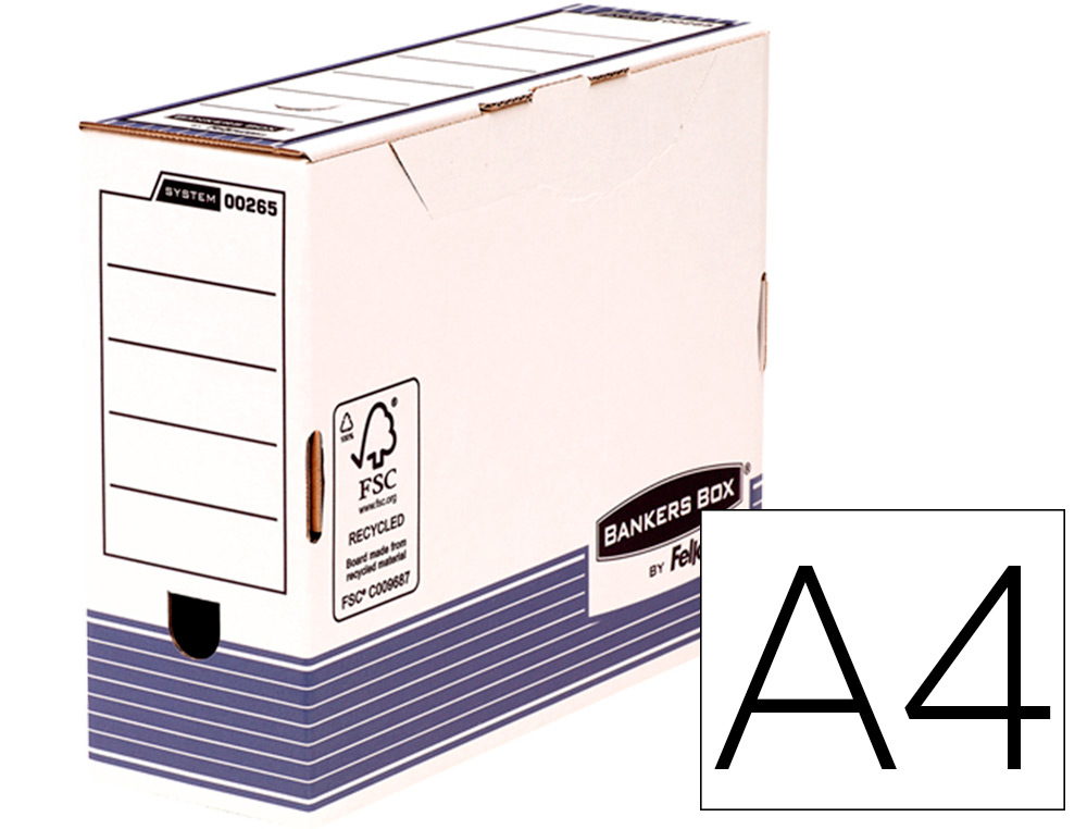 5 STAR Caja archivo definitivo 390x275x115mm Blanco Carton 78926101, (10  u.) - Maosa Oficinas, S.L.