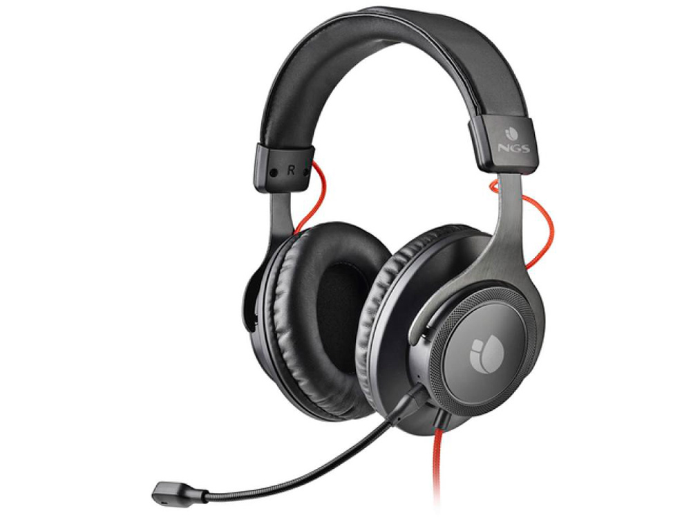AURICULAR NGS CROSS TRAIL DIADEMA DOBLE MICROFONO JACK 3,5 MM LONGITUD CABLE 1,5 M COLOR NEGRO