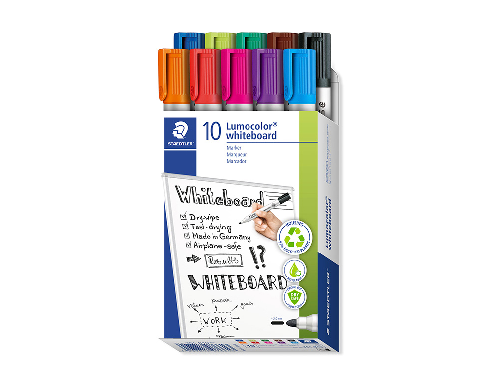 Rotulador permanente Staedtler Lumocolor Blanco 2,4 mm (10 Unidades)