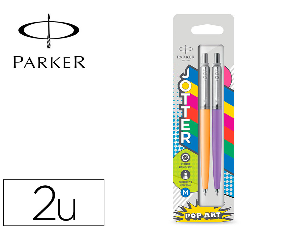 BOLIGRAFO PARKER JOTTER ORIGINALS POP ART EDICION ESPECIAL PACK DUO PROMOCIONAL MARIGOLD/PURPURA