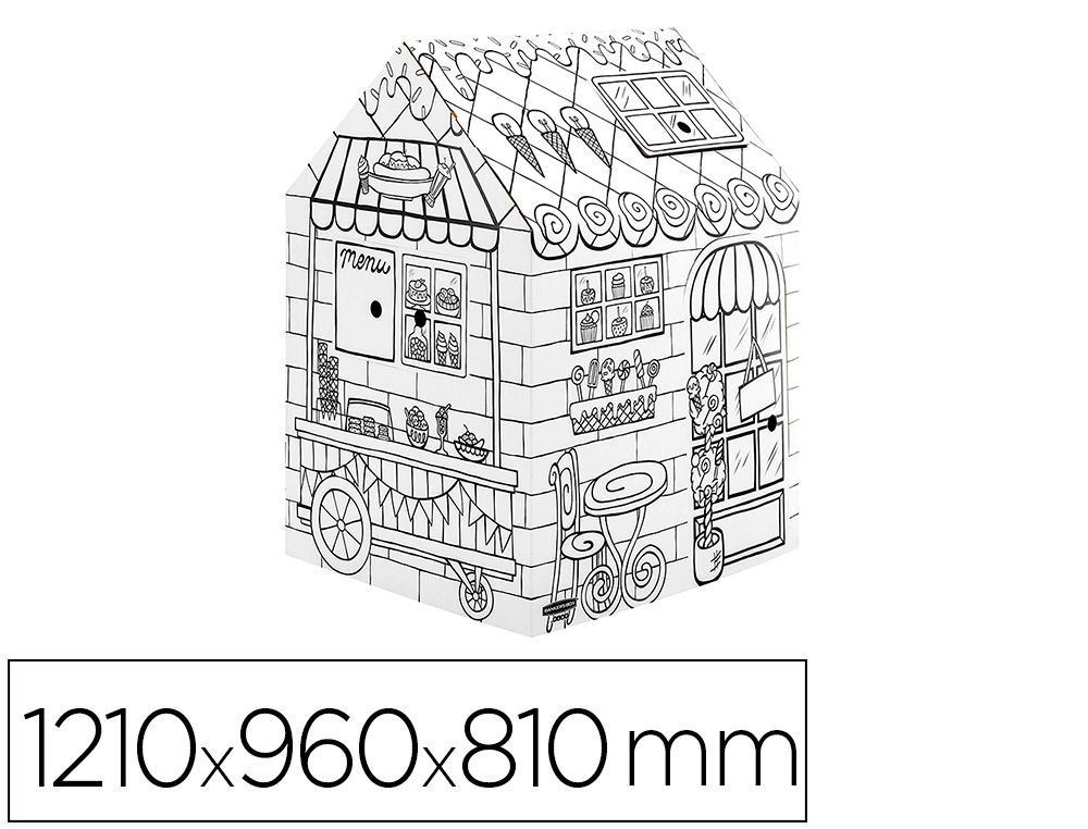 Casa de brincar bankers box playhouse para pintar unicornio