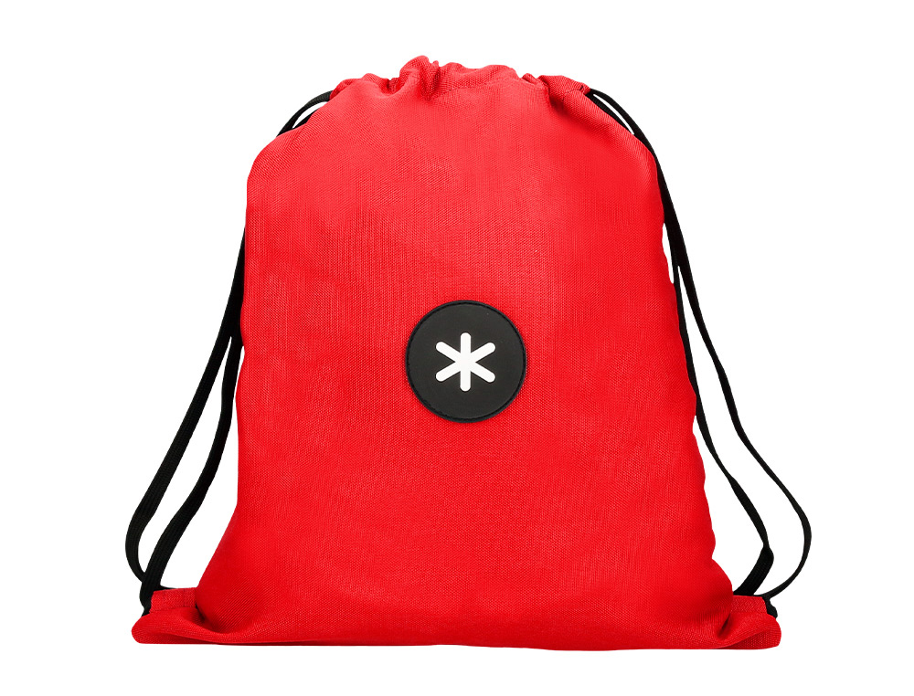 MOCHILA SACO PLANO ANTARTIK BOLSILLO INTERIOR CON CREMALLERA COLOR ROJO 350X400 MM