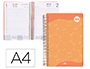 AGENDA ESPIRAL LIDERPAPEL CLASSIC A4 2023 DIA PAGINA PORTADA POLIPROPILENO PAPEL 70 GR COLOR NARANJA