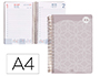AGENDA ESPIRAL LIDERPAPEL CLASSIC A4 2023 DIA PAGINA PORTADA POLIPROPILENO PAPEL 70 GR COLOR GRIS