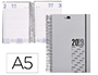 AGENDA ESPIRAL LIDERPAPEL OLBIA 15X21 CM 2023 DIA PAGINA TAPA POLIPROPILENO METALIZADO GRIS PAPEL 60 GR