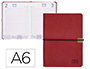AGENDA ENCUADERNADA LIDERPAPEL EGINA A6 2023 DIA PAGINA COLOR ROJO PAPEL 70 GR