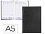 AGENDA ENCUADERNADA LIDERPAPEL CORFU A5 2023 SEMANA VISTA COLOR NEGRO PAPEL 60 GR