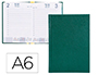 AGENDA ENCUADERNADA LIDERPAPEL CORFU A6 2023 DIA PAGINA COLOR VERDE PAPEL 60 GR
