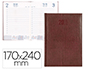 AGENDA ENCUADERNADA LIDERPAPEL CRETA 17X24 CM 2023 DIA PAGINA COLOR BURDEOS PAPEL 70 GR
