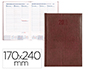 AGENDA ENCUADERNADA LIDERPAPEL CRETA 17X24 CM 2023 SEMANA VISTA COLOR BURDEOS PAPEL 70 GR
