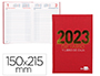 DIETARIO LIDERPAPEL 15X21,5 CM 2023 CUARTO PAPEL 70 GR COLOR ROJO