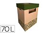 CONTENEDOR PAPELERA RECICLAJE LIDERPAPEL ECOUSE CARTON 100% RECICLADO Y RECICLABLE 70 LITROS 450X350X650 MM