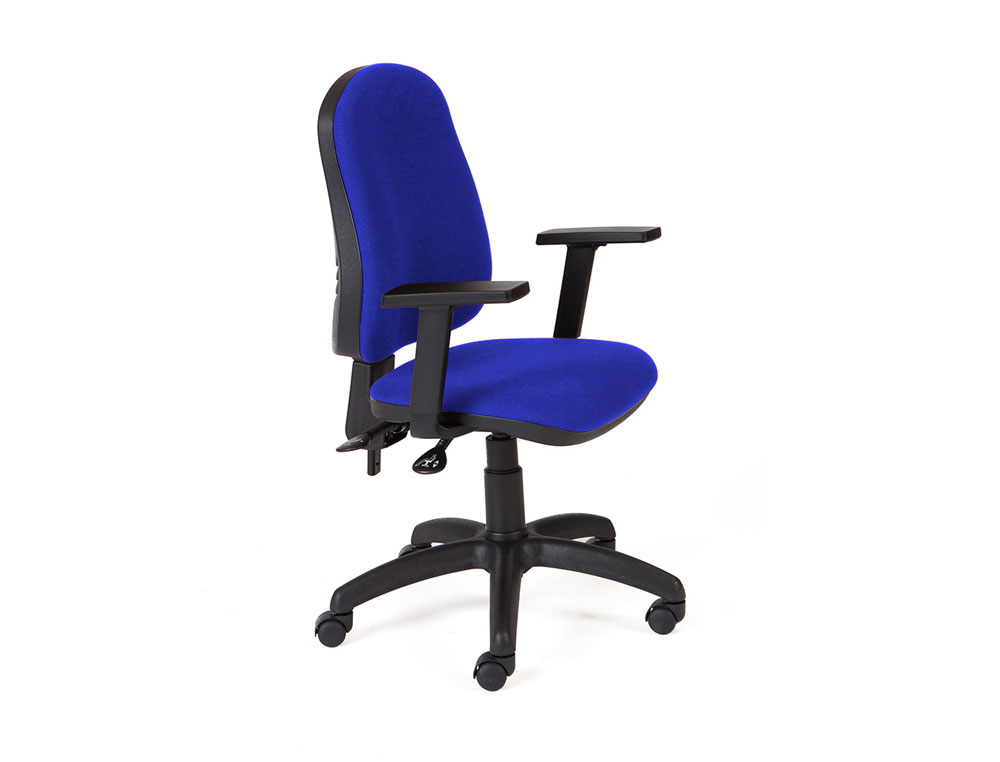 Silla rocada direccion sistema asincro con brazos color azul