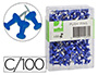 ALFINETES DE SINALIZACAO AZUL CAIXA COM 100 UNIDAD