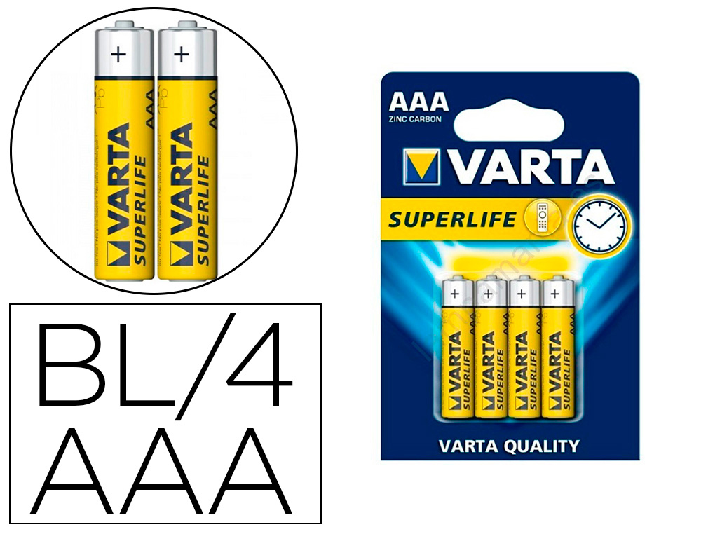 PILAS AAA recargables, Varta.