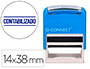SELLO ENTINTADO AUTOMATICO Q-CONNECT CONTABILIZADO ALMOHADILLA 14X38 MM COLOR AZUL