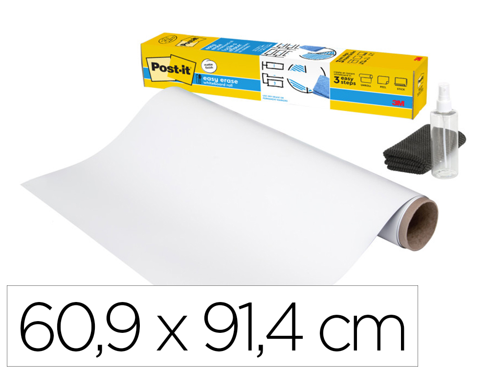 PIZARRA BLANCA POST-IT SUPER STICKY FLEX ADHESIVA REMOVIBLE ROLLO 60,9X91,4  CM