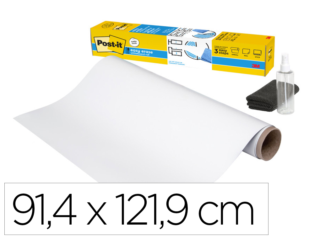 PIZARRA BLANCA POST-IT SUPER STICKY FLEX ADHESIVA REMOVIBLE ROLLO  91,4X121,9 CM