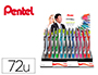 EXPOSITOR PENTEL BL77 COM 6 DUZIAS E 12 CORES SORT