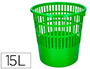 CESTO PLASTICO Q-CONNECT VERDE 15 LITROS